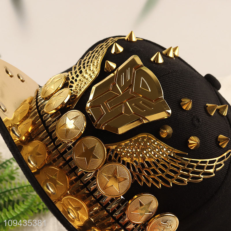 Low price golden baseball hat baseball cap
