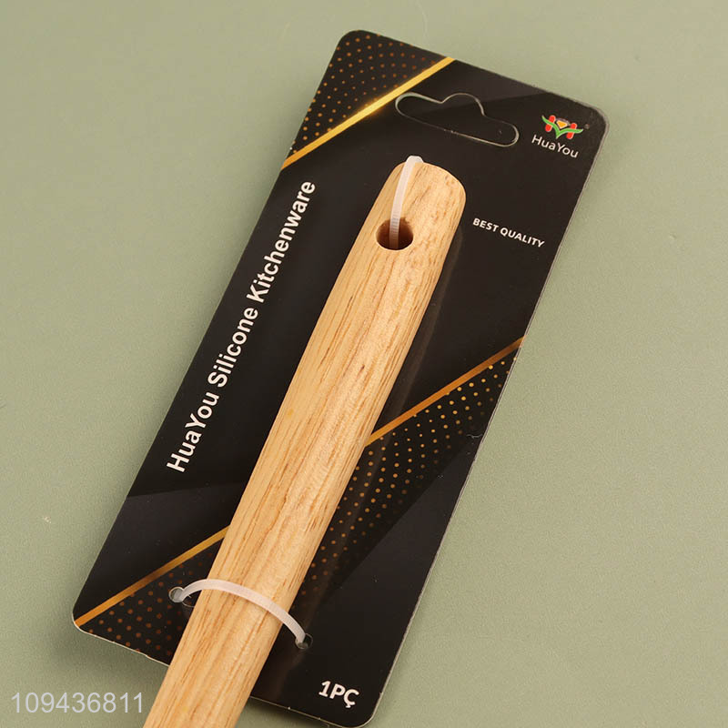 China factory wooden handle silicone butter spatula cheese spatula