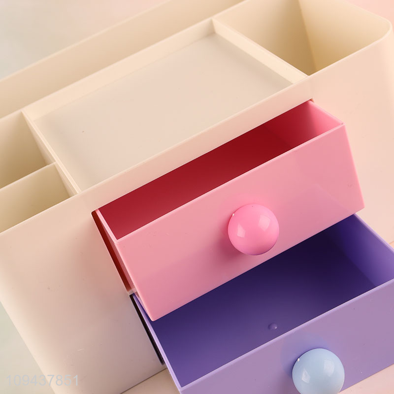 Multi-Compartment Desktop Storage Box With Drawers