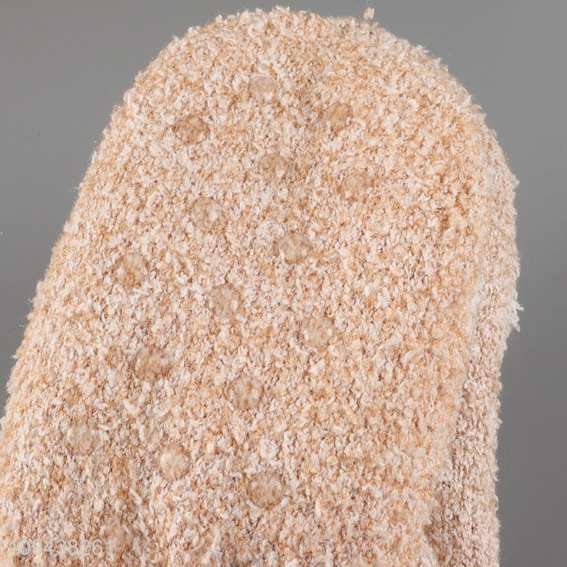 China factory warm polyester home floor slippers for sale