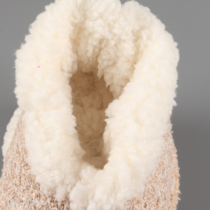 China factory warm polyester home floor slippers for sale