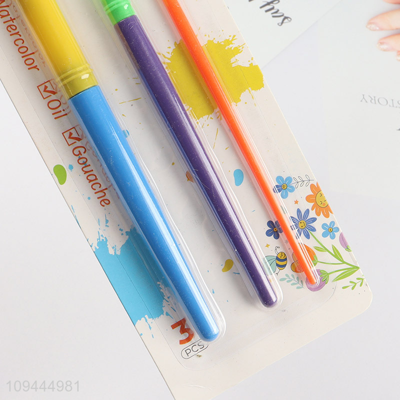 Factory supply 3pcs artist painting brush set for kids
