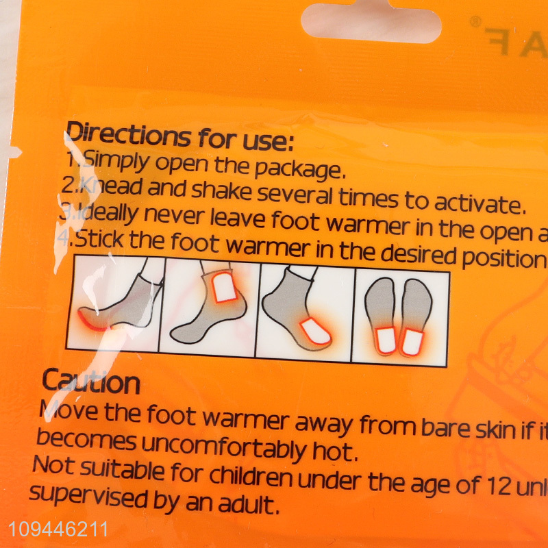 China factory u-shaped warm foot patch 2 pieces