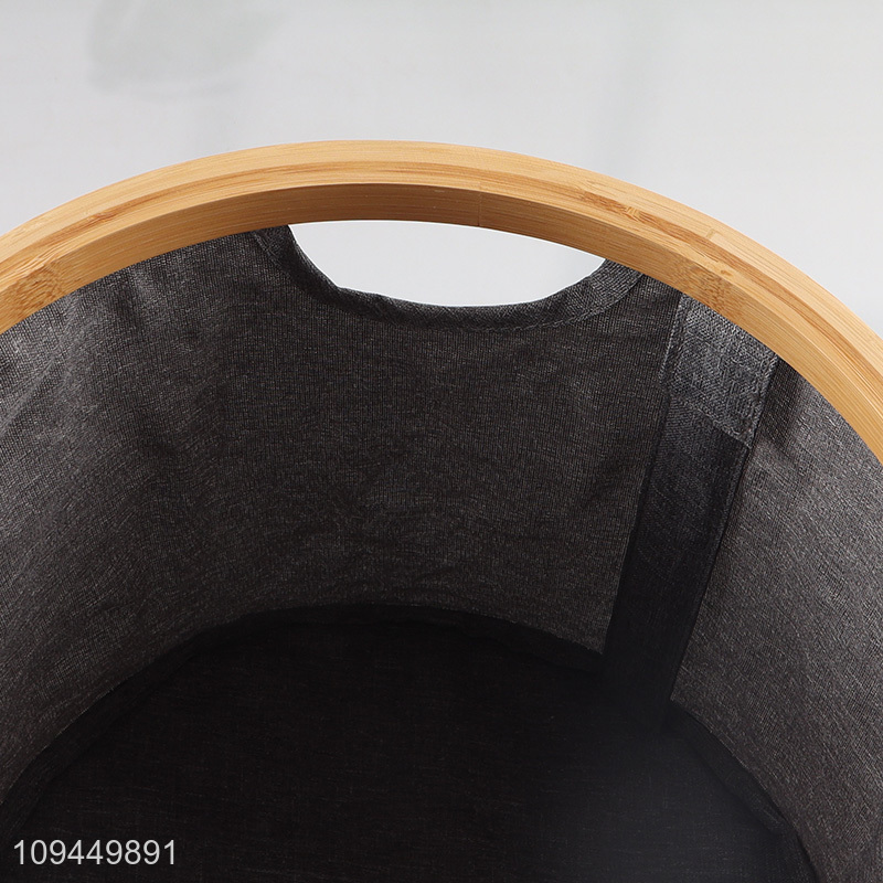 Top sale round polyester storage basket with handle