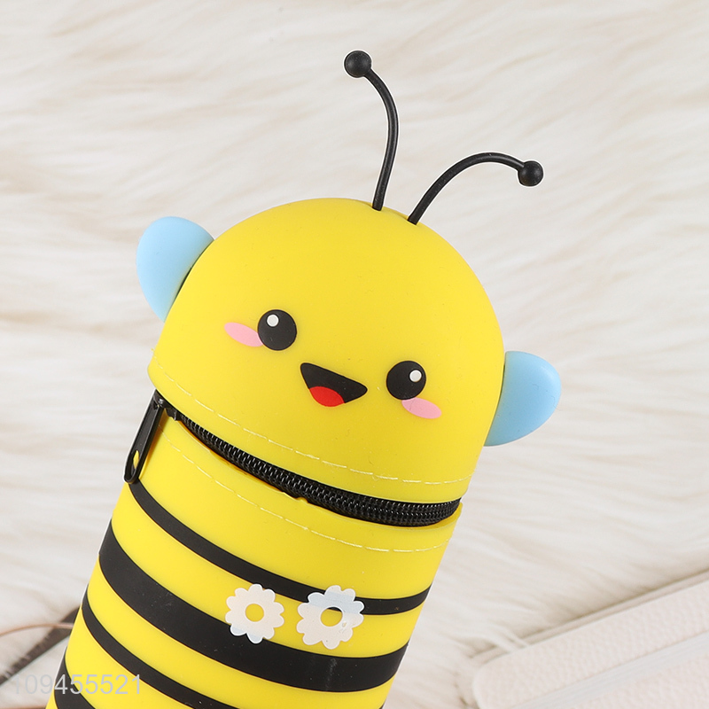 New arrival cartoon cute silicone pencil bag for students