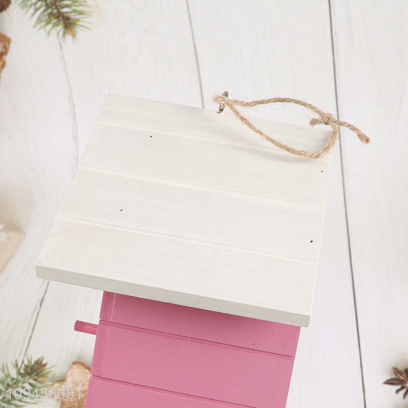 New arrival  pink hanging bird feeder house