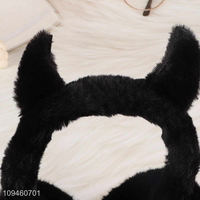 Good price black plush earmuffs ear warmers