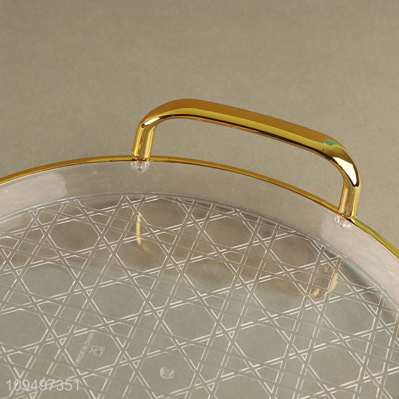 New arrival round household storage tray with handle