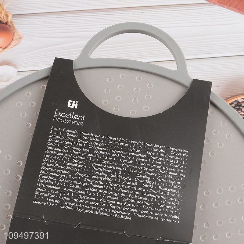 China products silicone anti-spill lid with handles