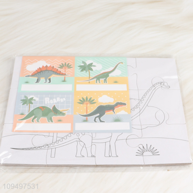 China wholesale children dinosaur coloring puzzle kit