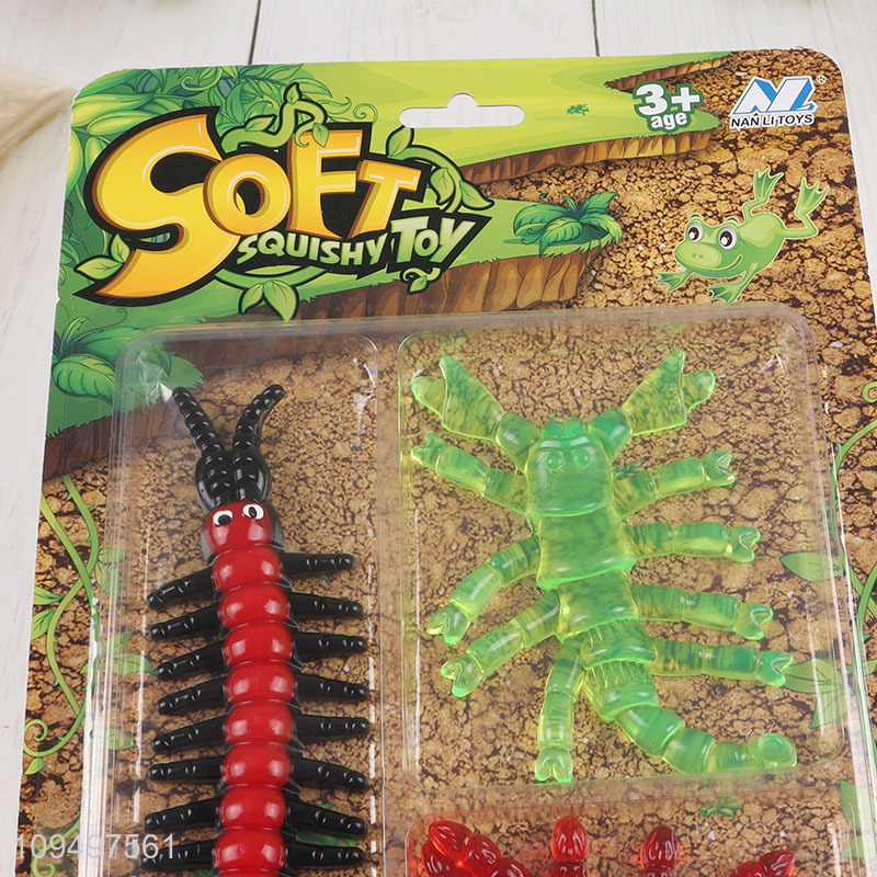 Wholesale soft stretchy insect squishy toy set