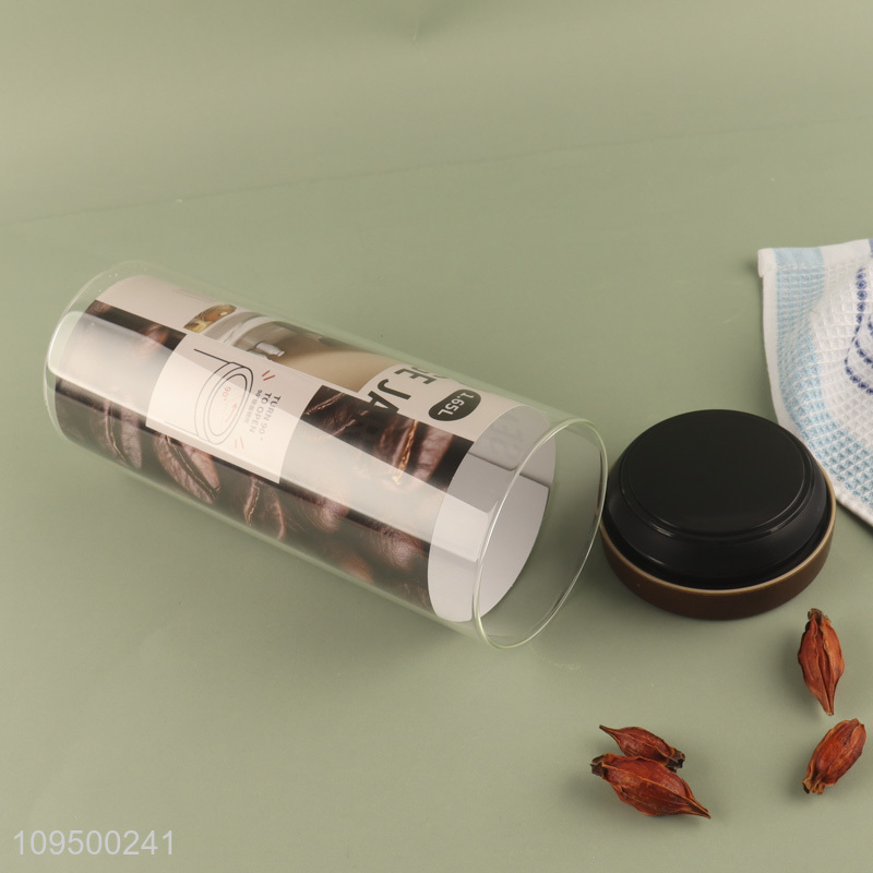 New arrival  round sealed glass storage jar with lid