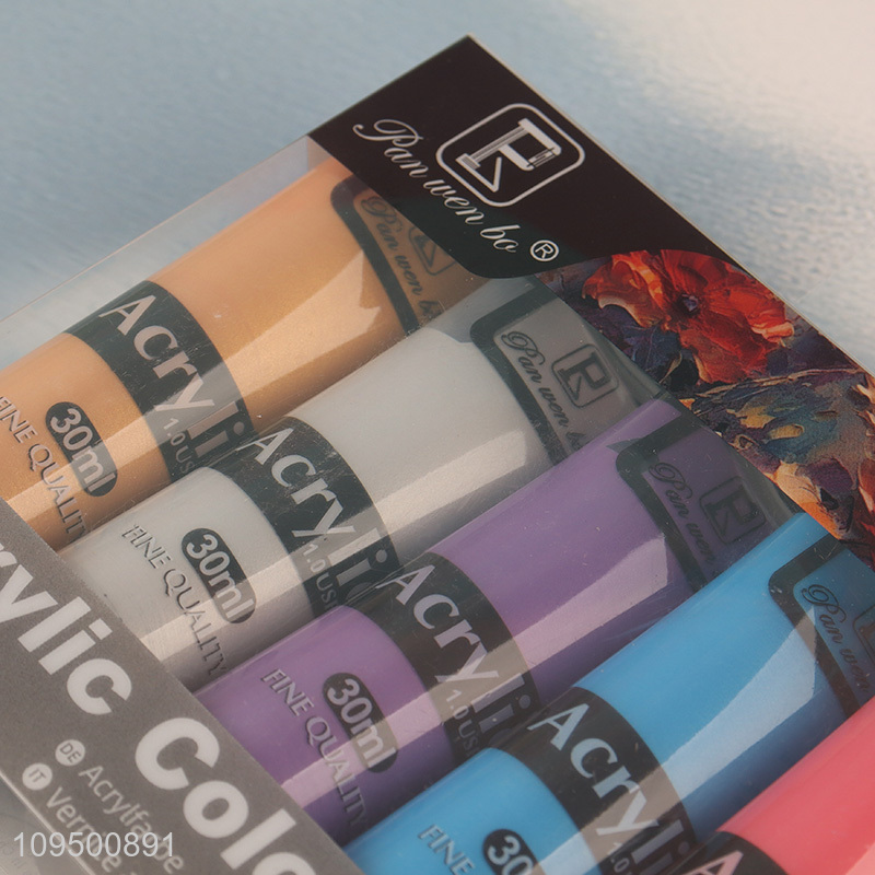 China supplier metallic acrylic paint set for art supplies