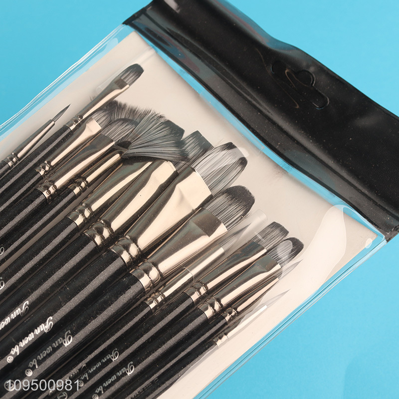Top selling 15pcs artist brush paint brushes