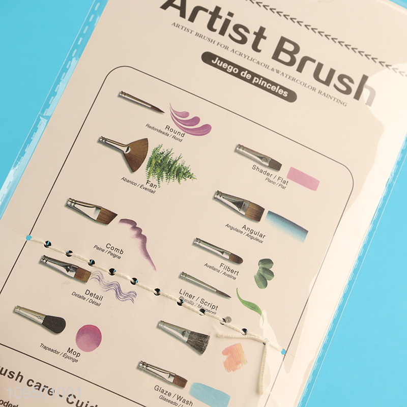 Top sale 12pcs reusable paint brushes set