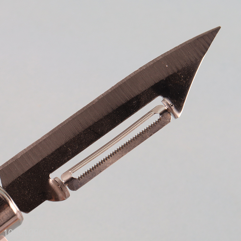 China wholesale 2 in 1 stainless steel fruit peeler