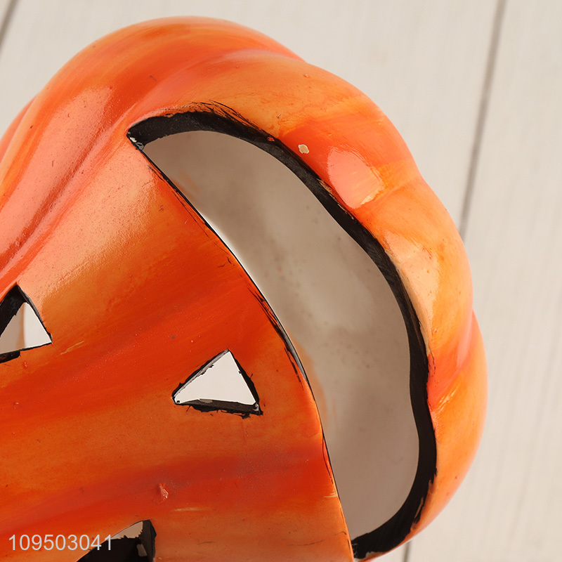 New product pumpkin shape ceramic candle holder