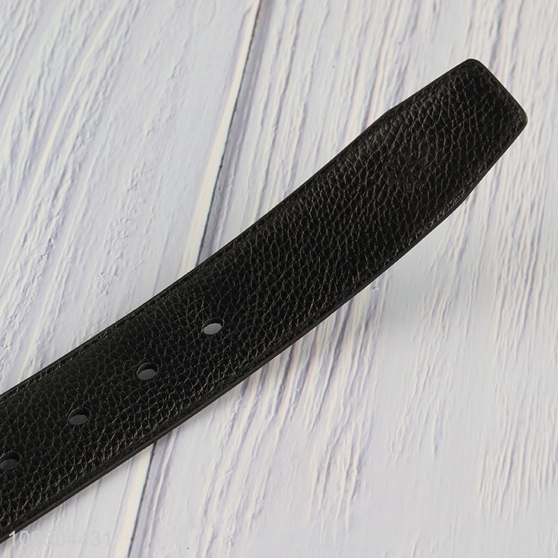 Good price black leather buckle belt waist belt