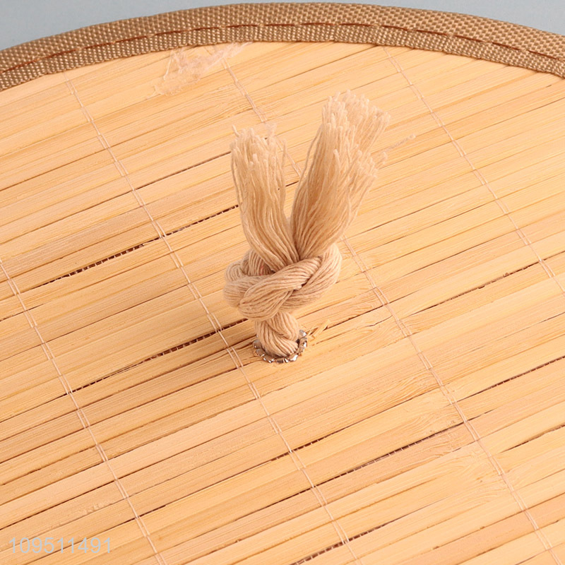 China factory round bamboo storage basket for sale