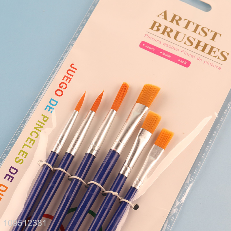 China factory plastic handle oil painting brush set