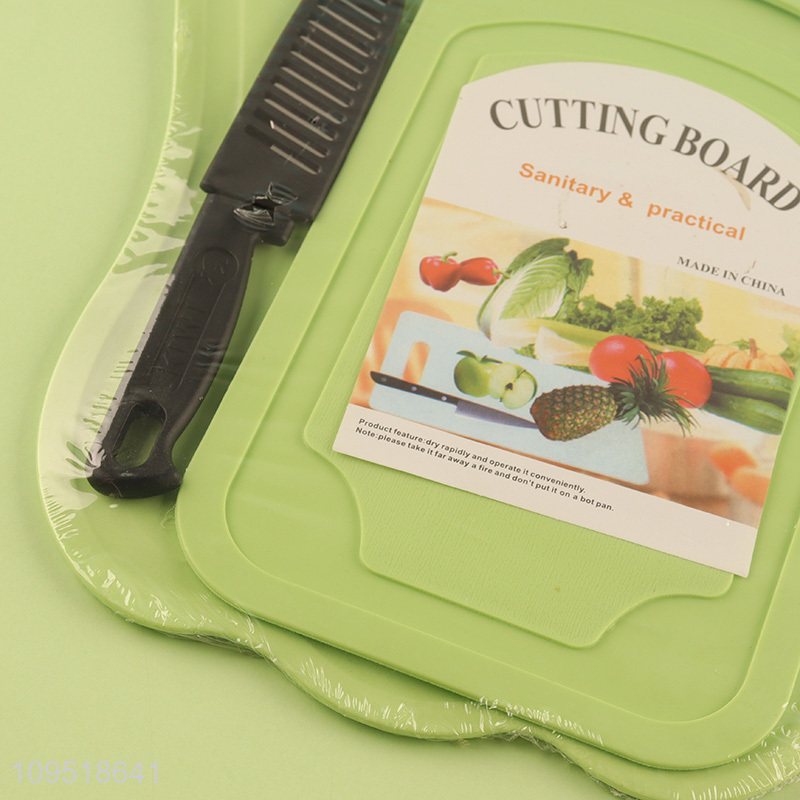 Factory price cutting board chopping blocks with fruits knife