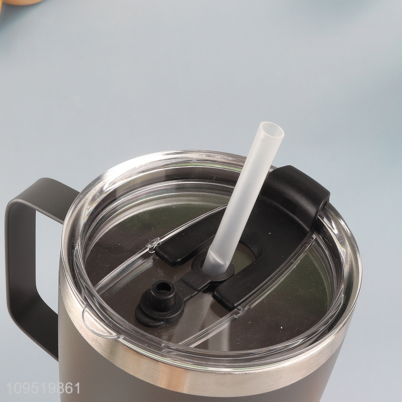 Good price stainless steel water cup with straw