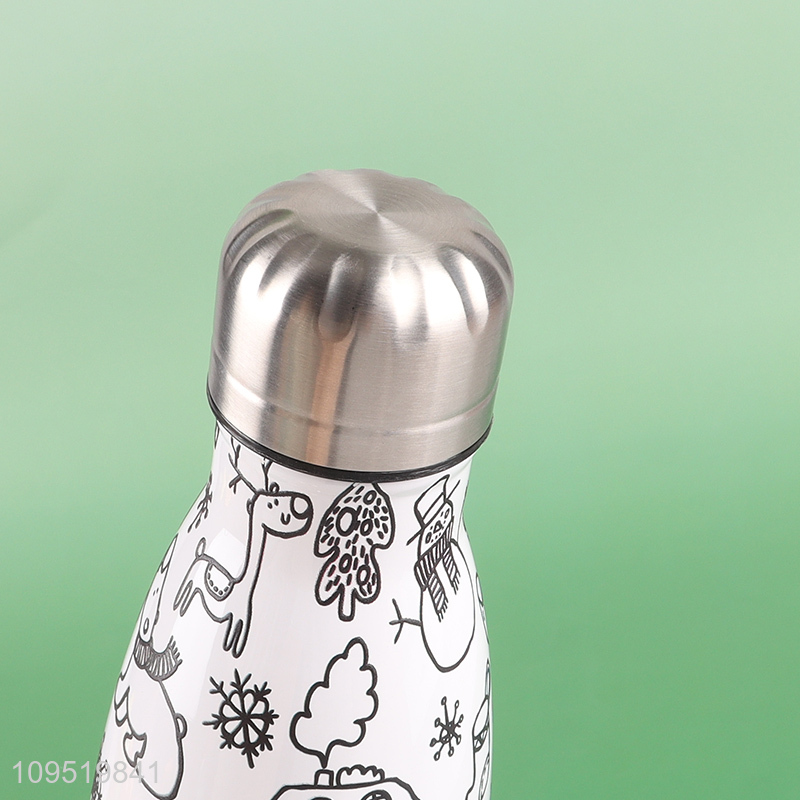 Good selling cartoon printed stainless steel water bottle