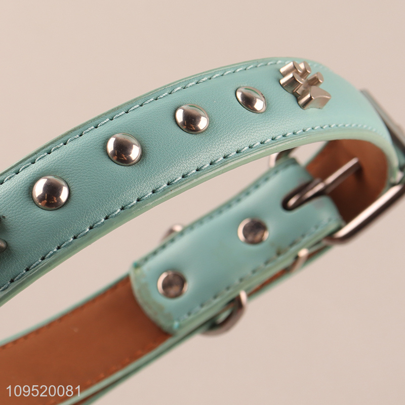 China factory washable pu leather dog collar