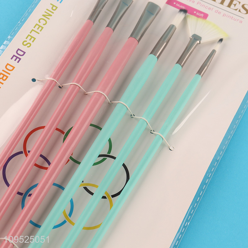 Top quality 6pcs art painting brush kit