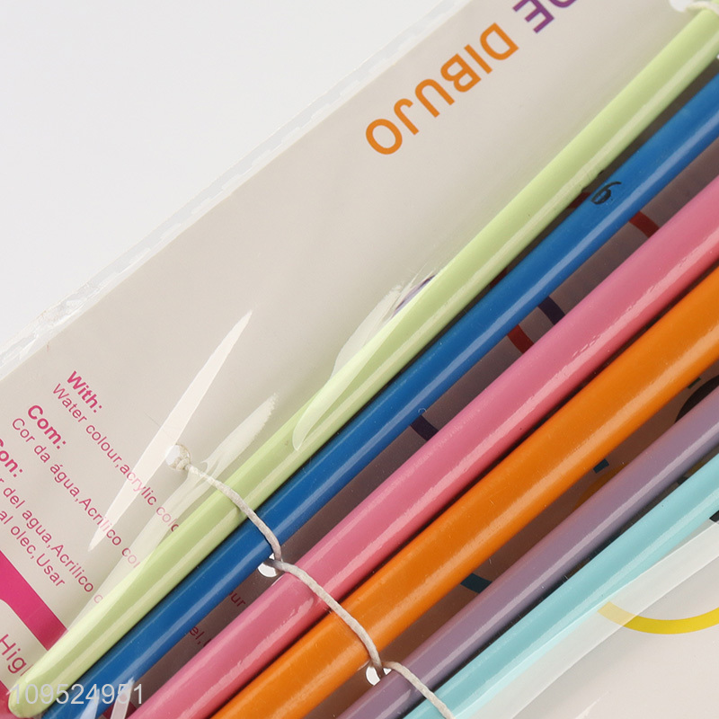 China supplier 6pcs washable art painting brush kit