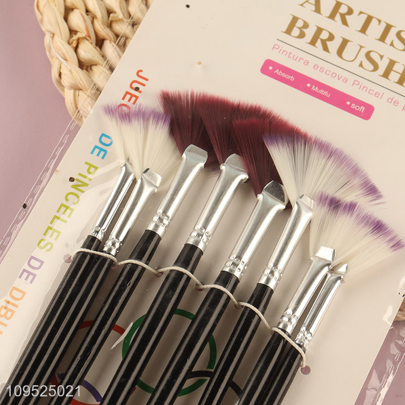 New arrival 8pcs nylon bristle drawing brush kit