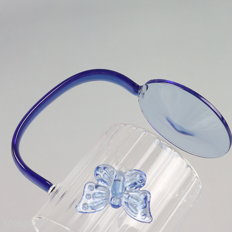 China supplier multicolor butterfly glass water cup for sale