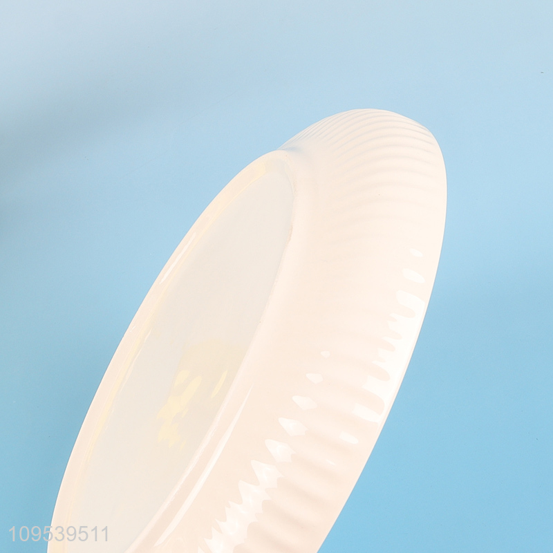 New arrival round white ceramic tableware plate