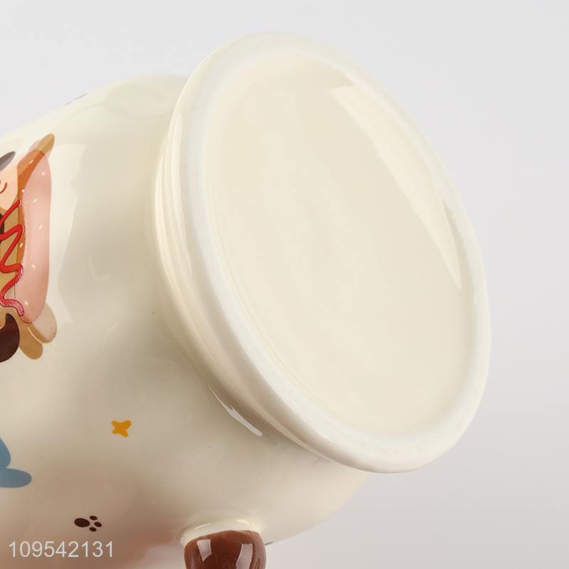 Low price puppy printed ceramic water cup water mug