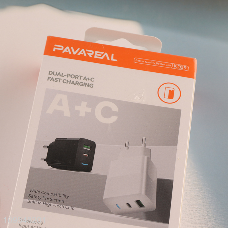 Hot selling 25w dual-port A+C fast charger wholesale