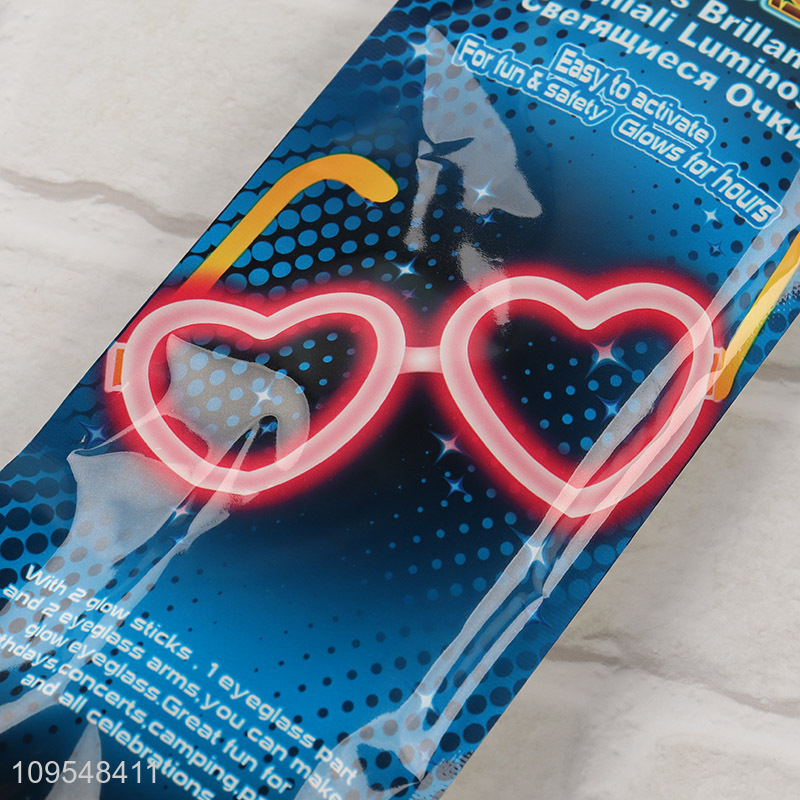 Hot products heart shape glow glasses for party